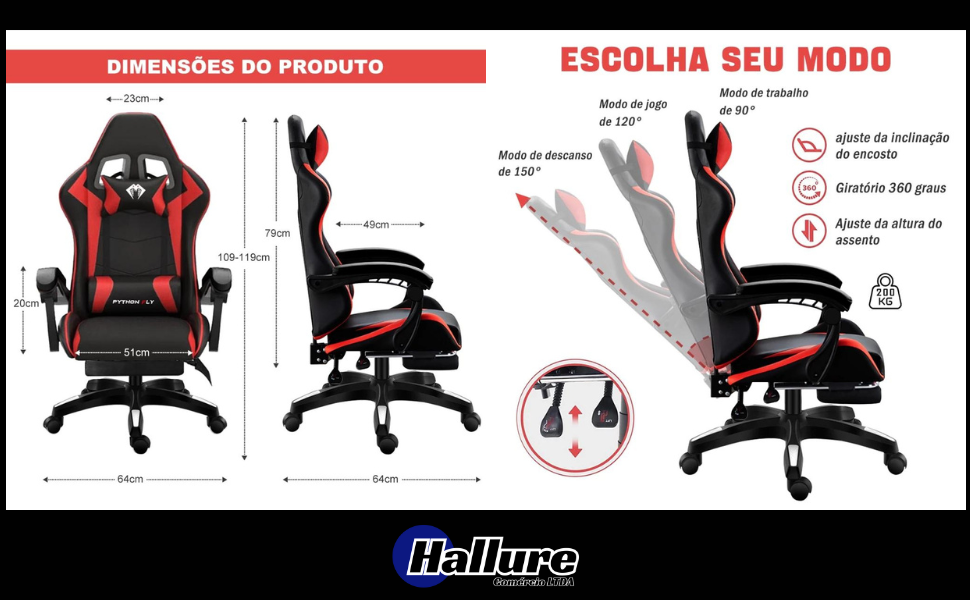Design que promove a postura correta e reduz a fadiga