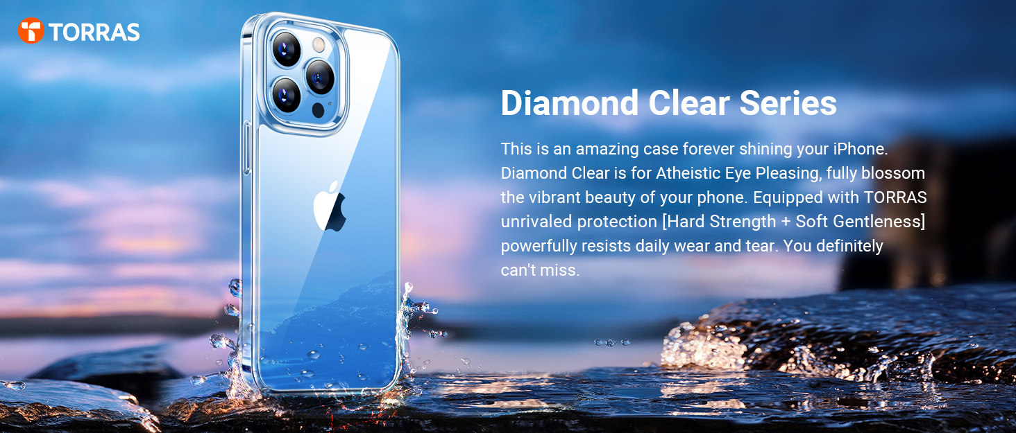 TORRAS Military Diamond Clear iPhone 12 Case/iPhone 12 Pro Case [NO.1