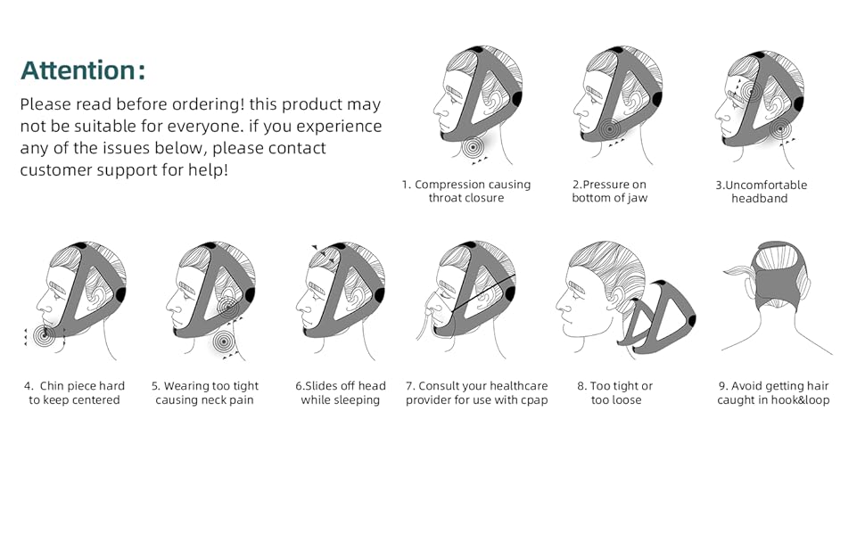 air flow jaw strap for sleep apnea
