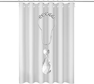 crystal shower curtain ring hook