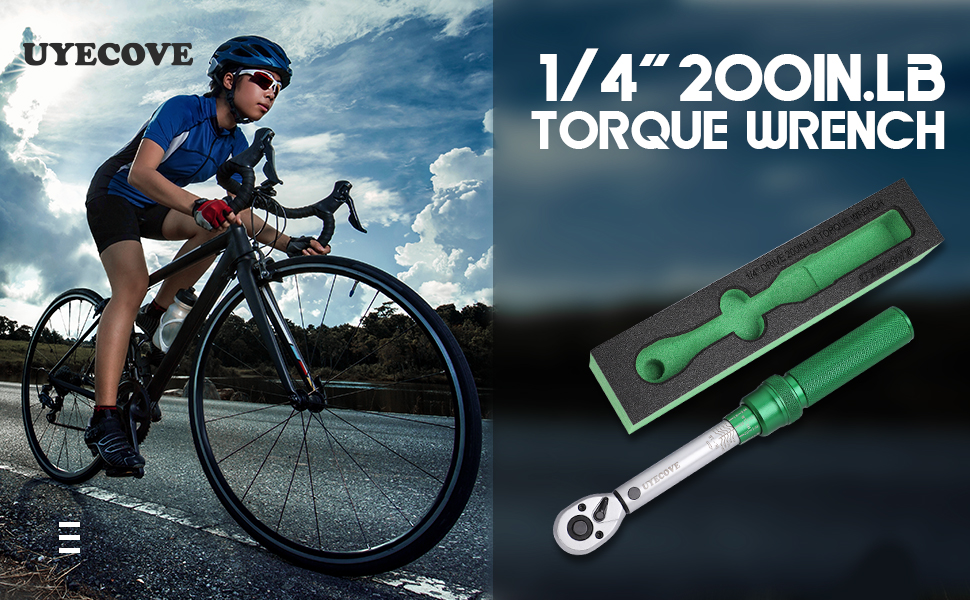 YUページ UYECOVE 1/4-Inch Drive Click Torque Wrench, Bike Torque