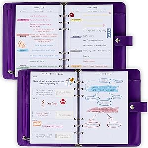 Goal setting binder planner