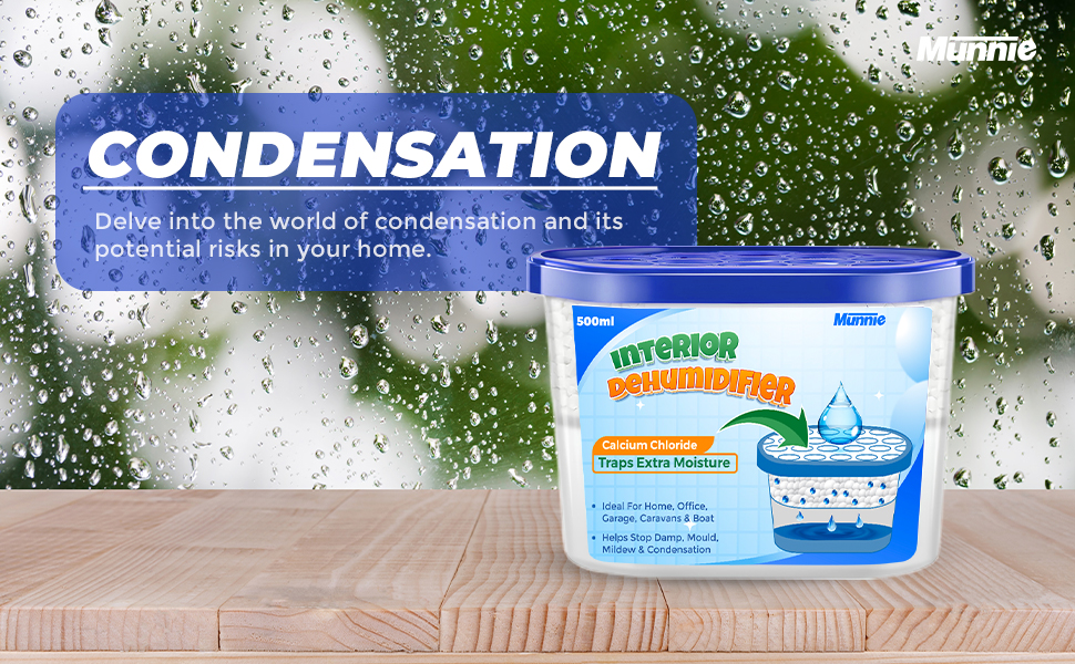 Munnie 500ml Interior Dehumidifiers Pack of 5 Combat Dampness, Mildew
