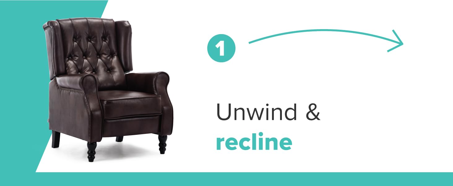 More4Homes ALTHORPE Pushback Recliner Armchair Sofa Chair for