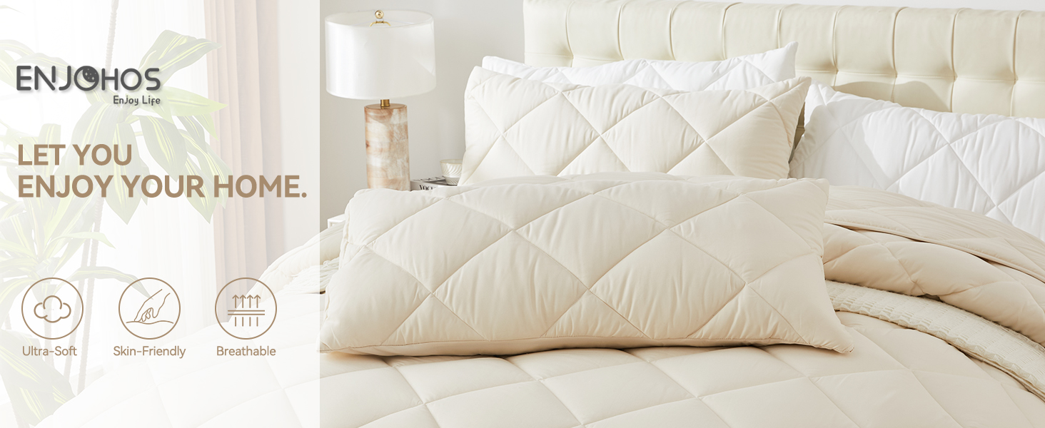 ENJOHOS Extra Large King Beige Comforter & Pillow Cases Set 1c542b6b 4fa9 4d39 91cb Ad33db67105f. CR0,0,1464,600 PT0 SX1464 V1