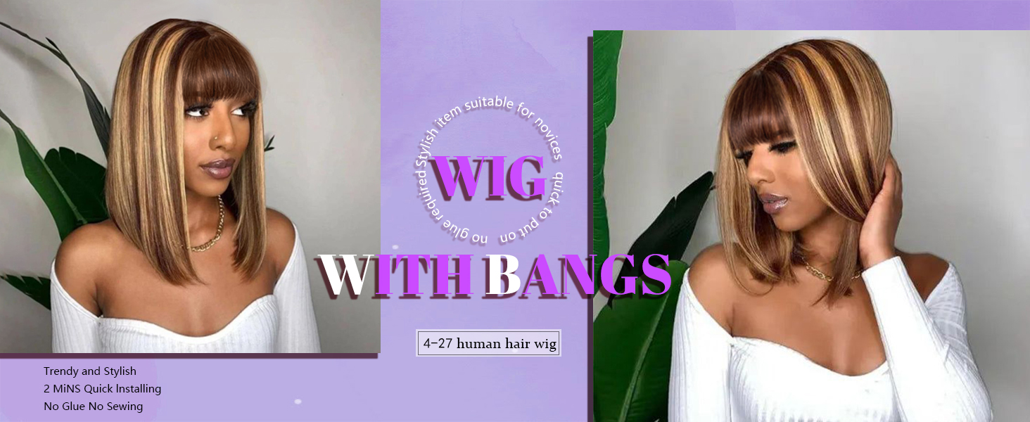 Tryfey Bob Wig Human Hair Glueless Bob Wig Bob Wigs for