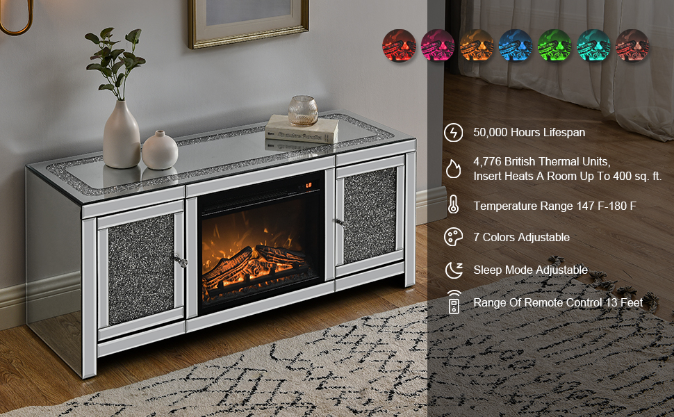 COSVALVE Mirrored Living Room Furniture Set, Mirrored