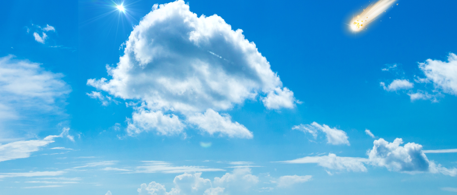 Background showing the sky is the limit