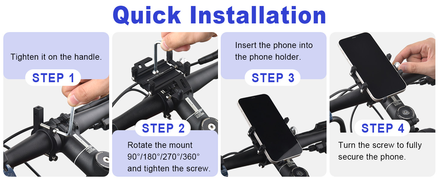 electric bicycle phone holder bike phone holder mount handlebar mounted cell phone holder for bike