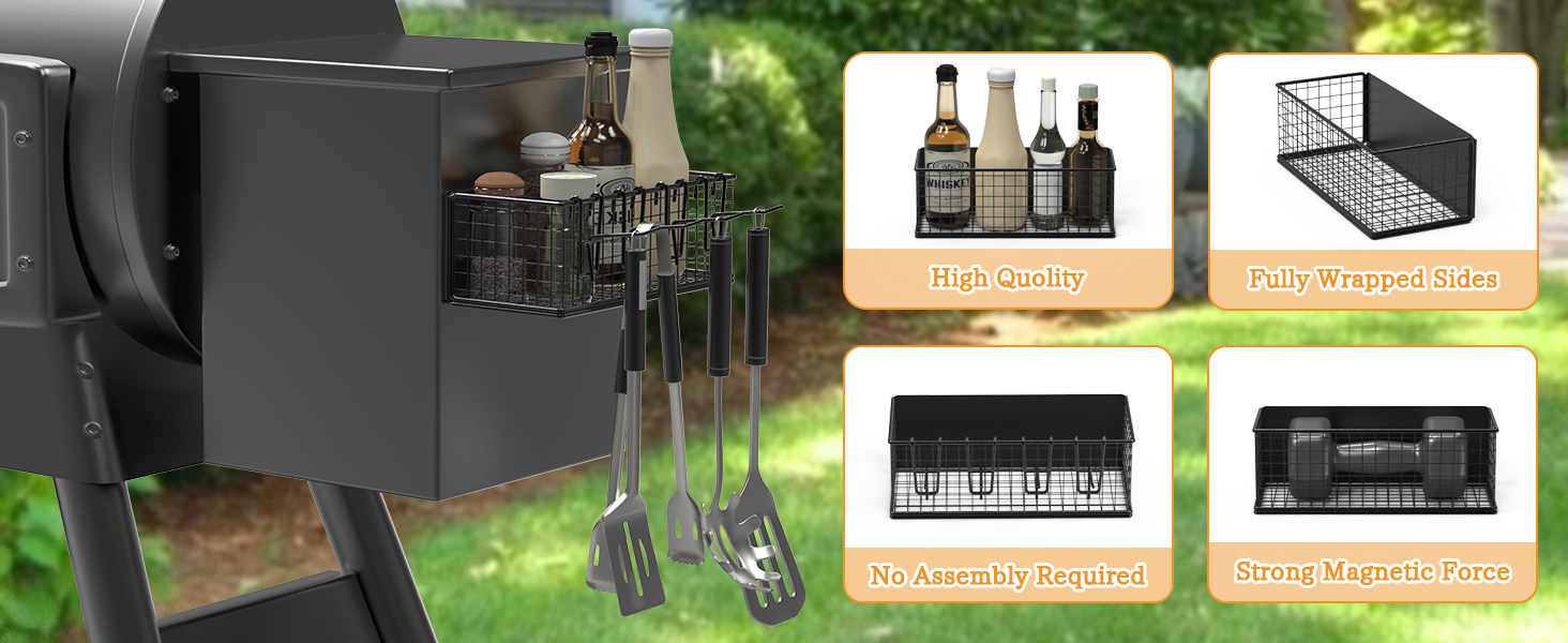 Magnetic Storage Bin for Traeger Grills