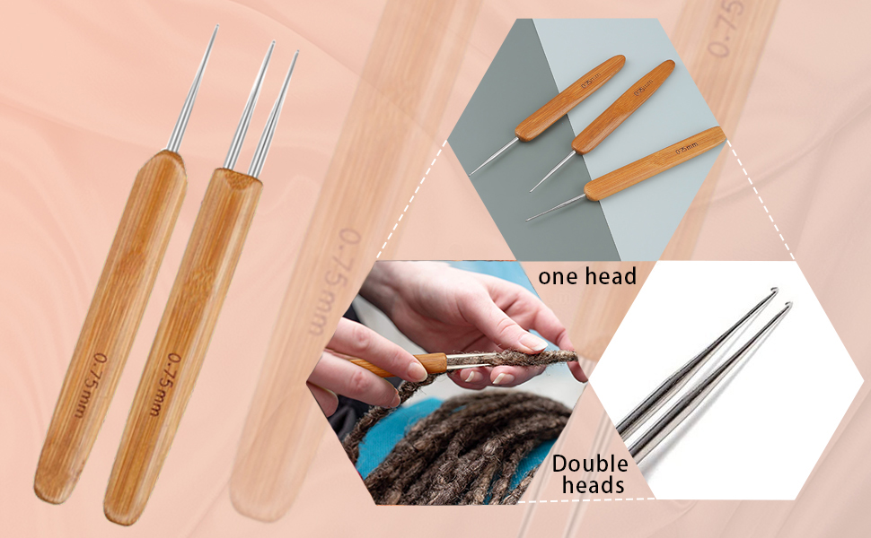 Dreadlocks Crochet Hook Tool, 2Pcs Dreadlocks Crochet