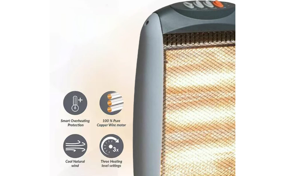 PRICE BEATER 800W Halogen Heater Silent Energy Saving Heater Durable