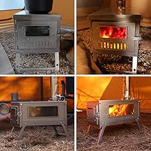 Amazon.co.jp: Soomloomチタン製折り畳み式薪ストーブ3m高い巻き