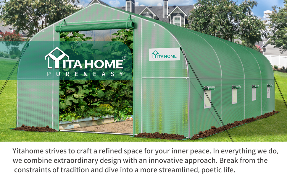 YITAHOME 20x10x6.5ft Greenhouse Large Heavy DutyOutdoor