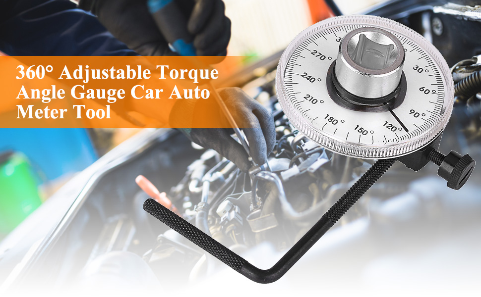 1/2" Torque Angular Gauge with Wrench Drive Torque Angle Gauge Car