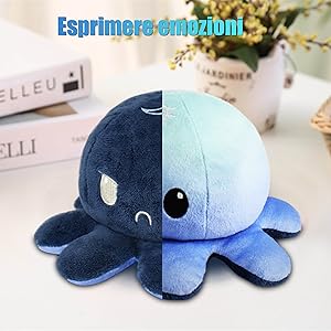 polpo reversibile peluche
