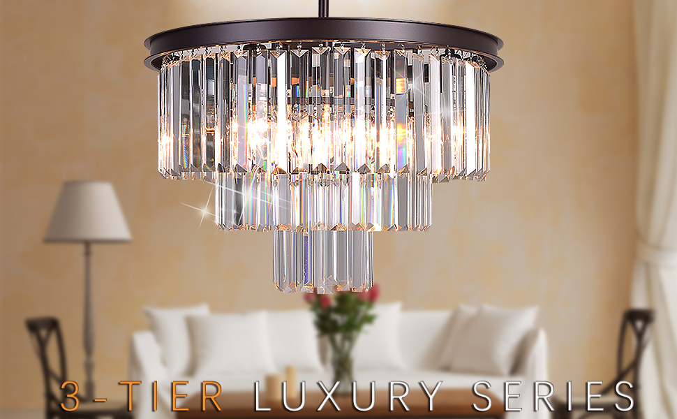 MEELIGHTING Crystal Modern Chandeliers
