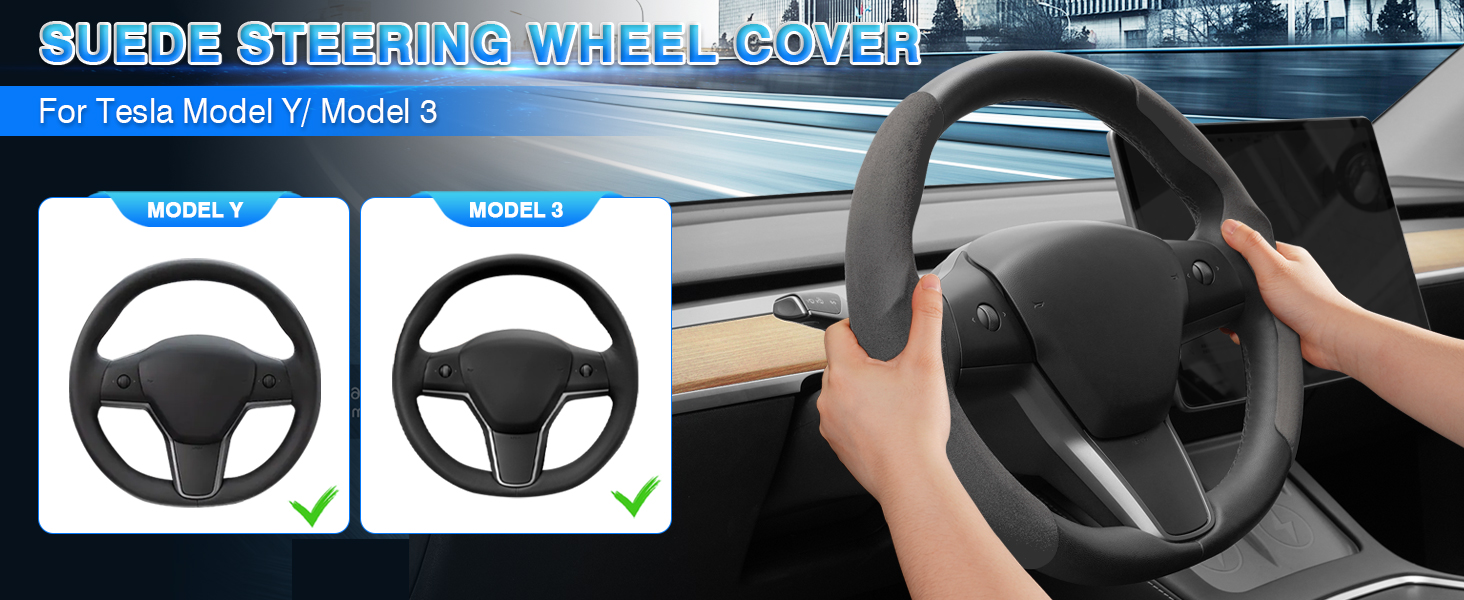 Shademax CustomFit for Tesla Steering Wheel Cover, Tesla