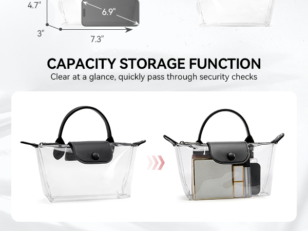 clear bag stadium approved concert sport event game day see through transparent mini tote