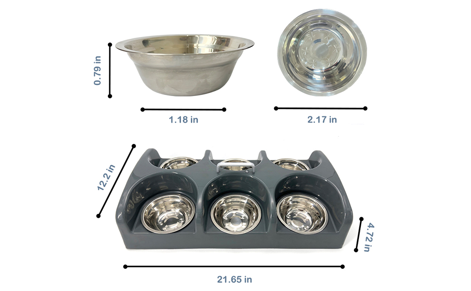 Pet Supplies Puppy Feeding System 6 Litter Multiple Dog Bowl Feeder