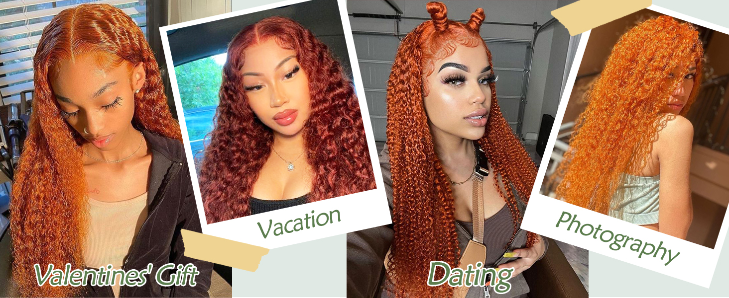 culry human hair wig; ginger wig human hair; human hair wigs; wigs human hair;
