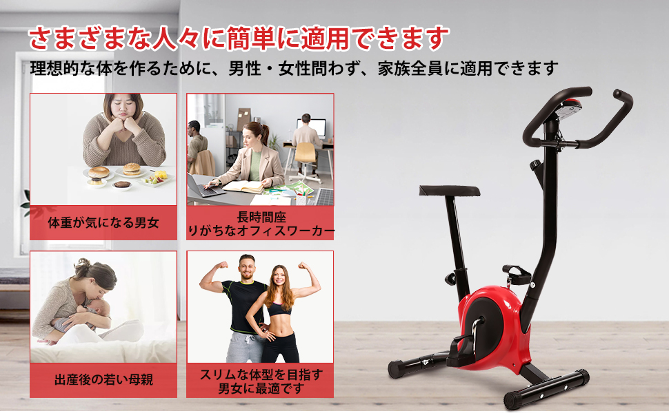 Amazon.co.jp: フィットネスバイク エアロバイク 家庭用 スピン