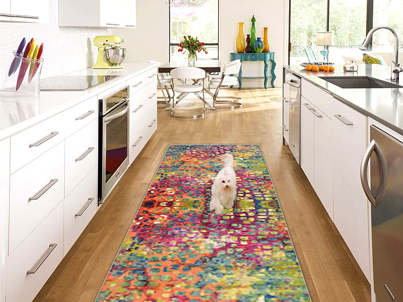 WTHYGB 2'x4' Hallway Runner Rug, Non Slip Washable Kitchen Rugs, 6mm Thick Indoor Low Pile