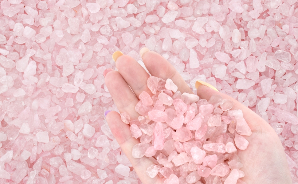 ELFULLY 5 lb Natural Rose Pink Crystal