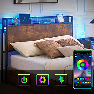 bed frame with storage