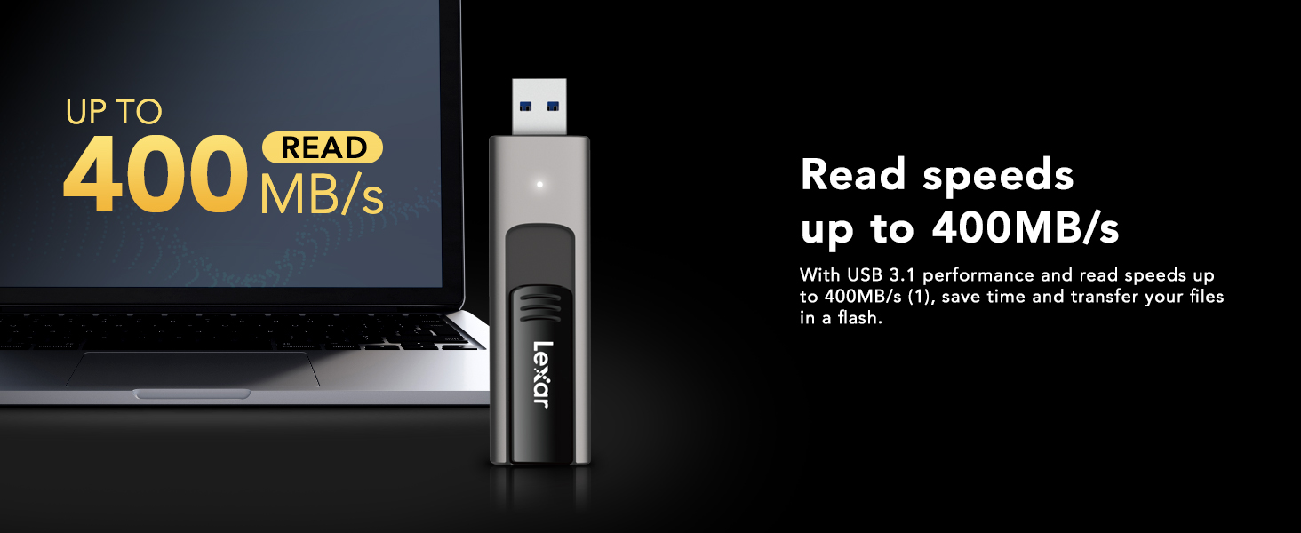 Read speeds up to 400MB/s