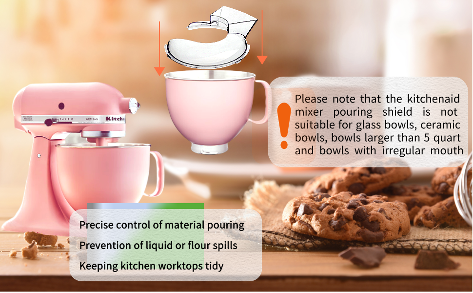 Kitchen aid splatter guard，Suitable For KitchenAid 4.55Qt