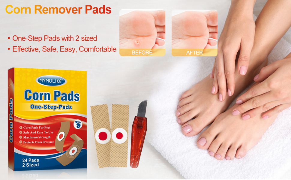 Corn Removers for Feet, 48 Pack, 2 Size Corn Removers for Toe, Foot