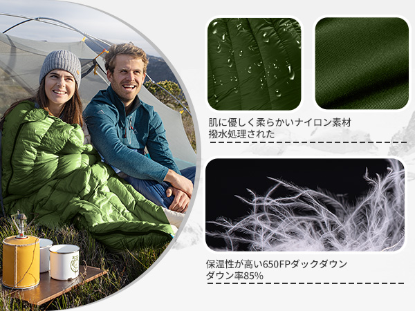 Amazon.co.jp: Naturehike 寝袋 ダウン 封筒型 シュラフ 超軽量