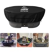COSFUN 100 Gallon Oval Stock Tank Cover,Waterproof Dust Proof Anti-UV Ice Bath Cover,Keep Stock T...