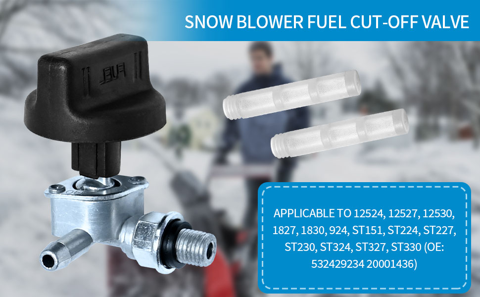 Fuel Shut Off Valve Compatible with Husqvarna/Ariens Snow Blower