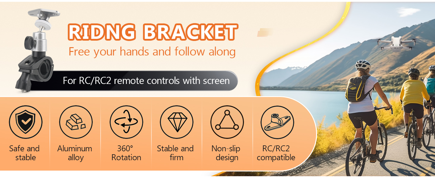 for DJI Mini 3/Air 3/Mini 3 Pro/Mini 4 Pro/Remote Control Riding Bracket