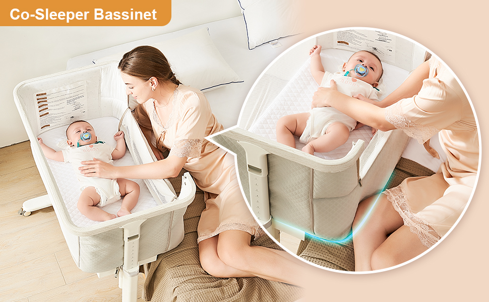 Berceau Cododo Balancelle 3en1 Télécommandé - Popypapa 22 co sleeper bassinet