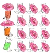 30 Pcs 1oz Plastic Cowboy Boot Shot Glasses & Mini Disco Pink Cowgirl Hats Reusable Clear Cowboy ...