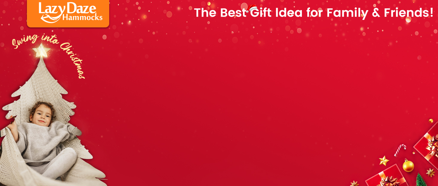 Lazy Daze Hammocks 12 FT Double Quilted Fabric Hammock with Spreader Bar and Detachable Pillow, 450lbs Weight Capacity, Navy Blue 9 Lazy Daze Hammocks