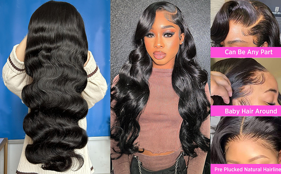 Body wave lace front wig human hair