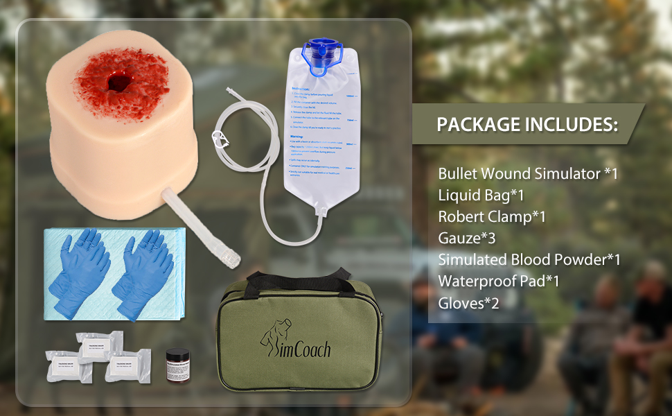 SimCoach Wound Packing Trainer Kit, Stop The Bleed Kit for Wound