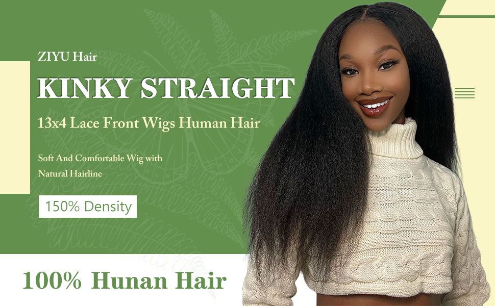 yaki straight lace front wig