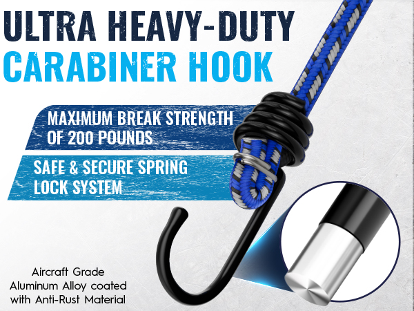GoEasy0312 17 Piece J-Hook Bungee Cord 