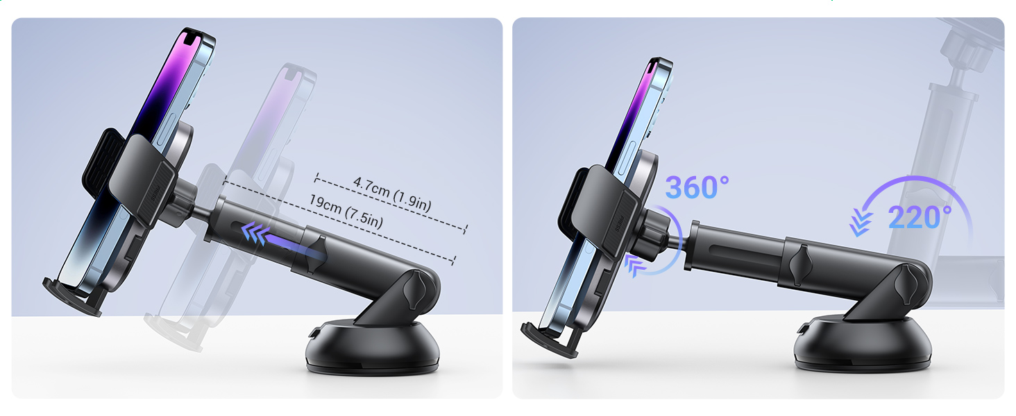 UGREEN Car Phone Holder Windscreen Mount Dashboard Air Vent [AllinOne