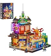 FUNWHOLE Cyberpunk Japanese-Izakaya Lighting-Building-Bricks Set - Cyberpunk Neon City Future Jap...