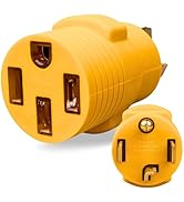 MECMO 14-30P to 14-50R Level 2 EV Charger Adapter - 30 Amp 4 Prong Newer Dryer Plug to 50 Amp EV ...