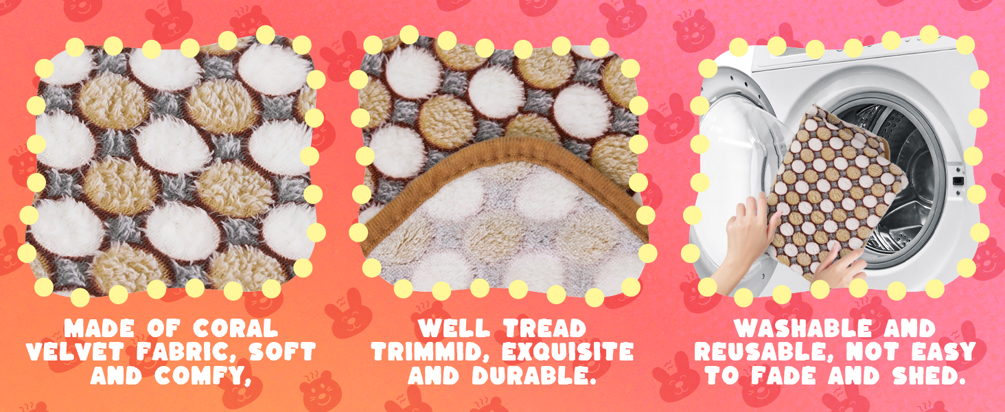 6 Pcs Absorbent Reusable Guinea Pig Bedding