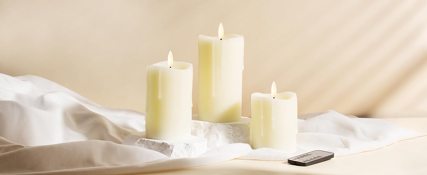 flameless pillar candles