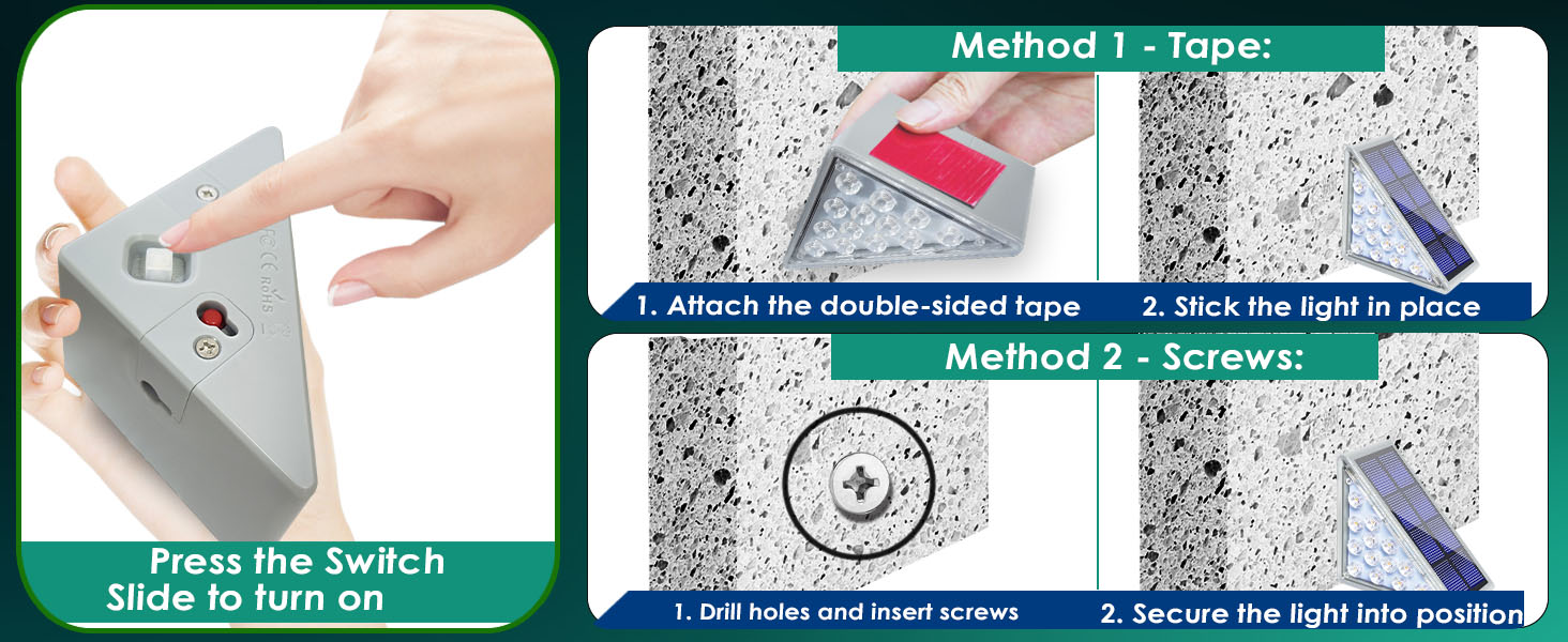 solar outdoor step lights