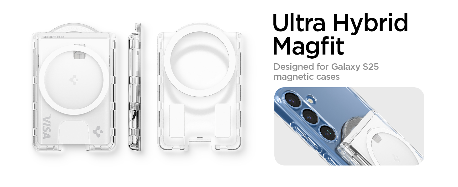 B0DNH54TGR_Magsafe Card Holder (Galaxy S25) Ultra Hybrid Magfit Plus Crystal Clear